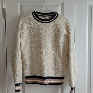 Anthropologie RDStyle Sherpa Pullover with Ribbing
